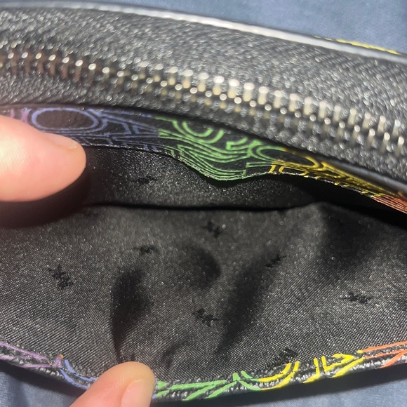 Michael Kors Black Rainbow Logo Long Zip Wallet - Picture 6 of 8